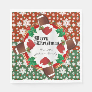Servilleta De Papel Amantes del fútbol de las Felices Navidad