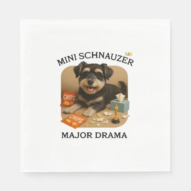 Servilleta De Papel Amantes del perro Schnauzer Mini (Anverso)