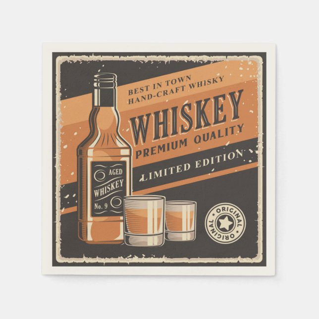 Servilleta De Papel Amantes del whisky retro de Guay (Anverso)