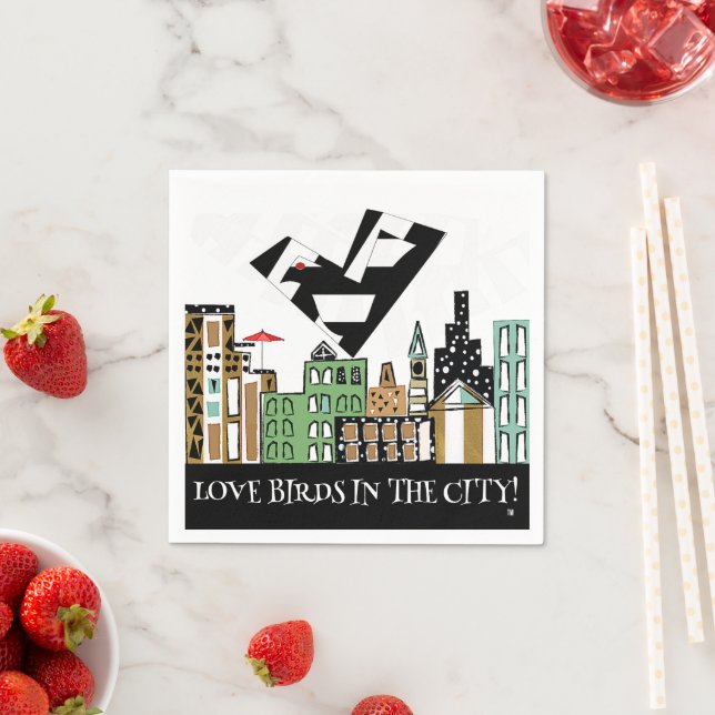 SERVILLETA DE PAPEL AMAR EL AVE EN LA CIUDAD (In situ)