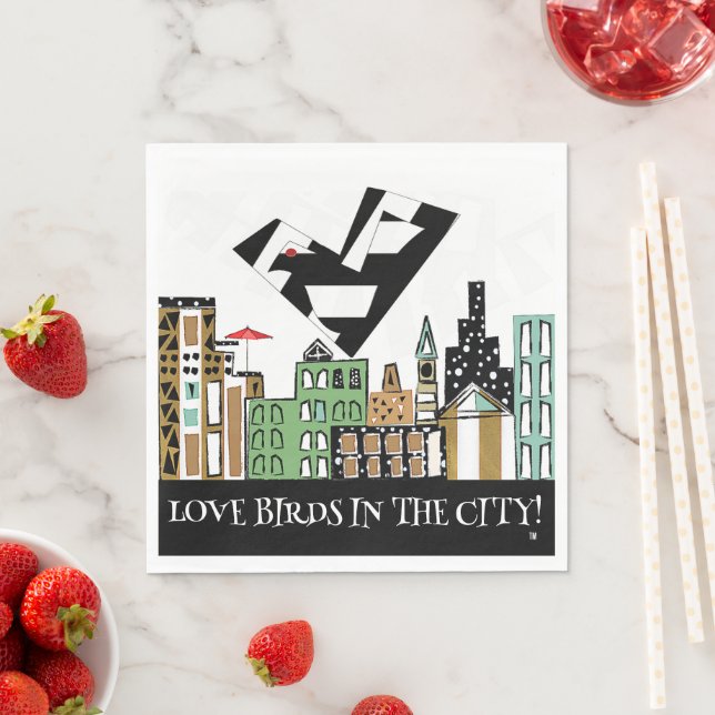 SERVILLETA DE PAPEL AMAR EL AVE EN LA CIUDAD (In situ)