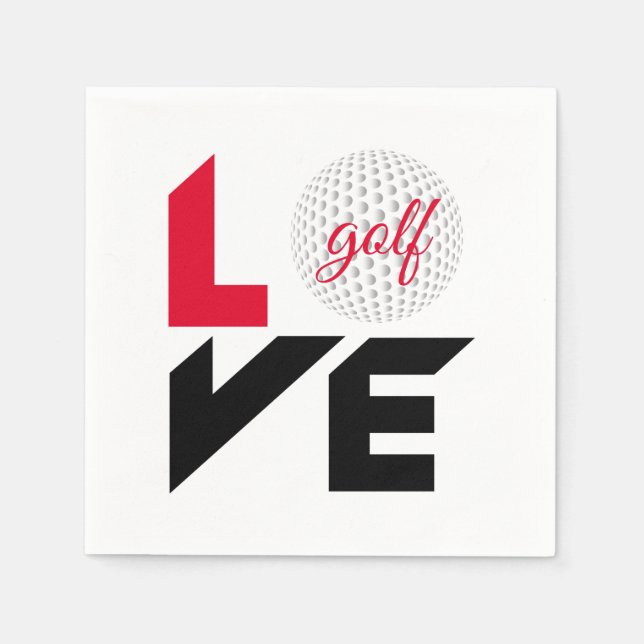 Servilleta De Papel Amar el golf (Anverso)
