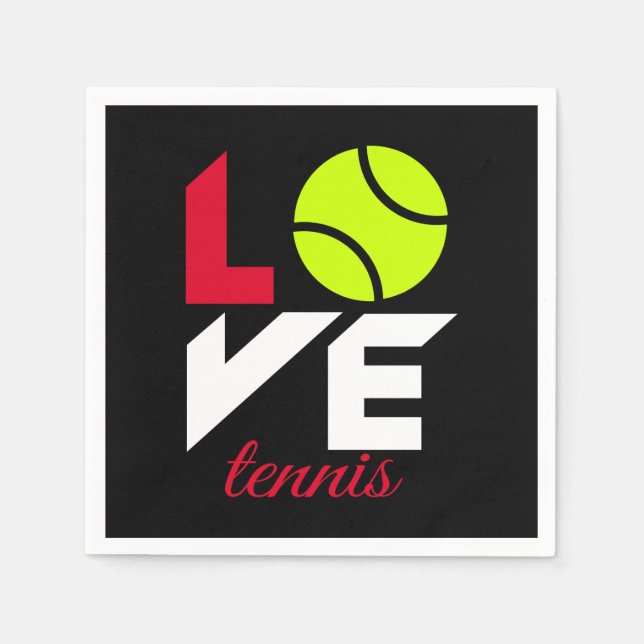 Servilleta De Papel Amar el tenis (Anverso)
