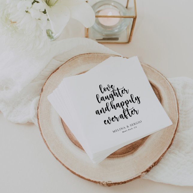 Servilleta De Papel Amar la risa y la felicidad siempre después (Subido por el creador)