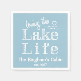 Servilleta De Papel Amar la vida en el lago personalizado