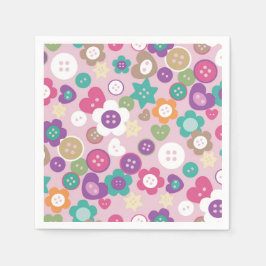 Servilleta De Papel Amar los botones de mascar Napolas rosadas