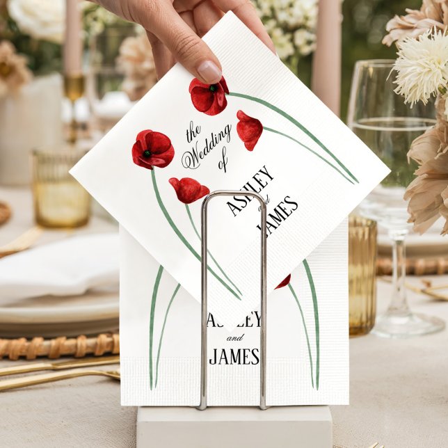Servilleta De Papel Amaranto Arqueado Flores Boda Moderna (Subido por el creador)