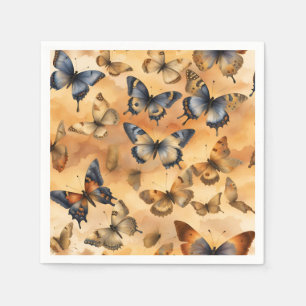 Servilleta De Papel Amarillo, arena amarilla, ocre, agua azul butaca