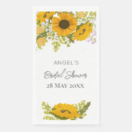Servilleta De Papel Amarillo de los girasoles modernos Bouquet Bridal 