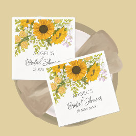 Servilleta De Papel Amarillo de los girasoles modernos Bouquet Bridal 
