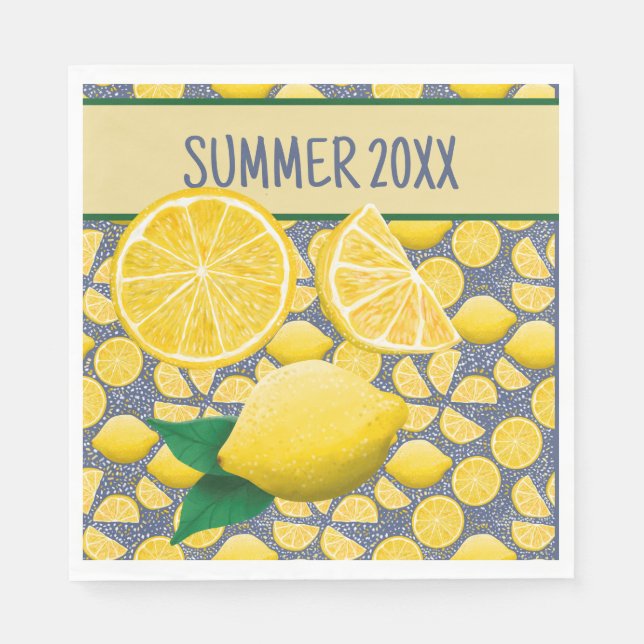 Servilleta De Papel Amarillo encantador Papel de verano (Anverso)