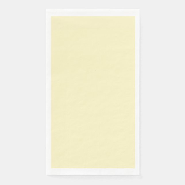 Servilleta De Papel Amarillo Mantequilla Color Sólido (Anverso)