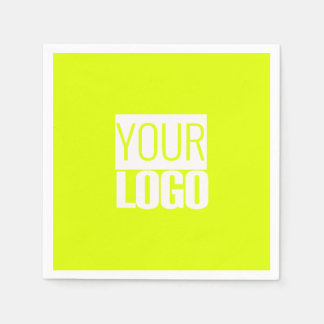 Servilleta De Papel Amarillo neón - añada su logotipo