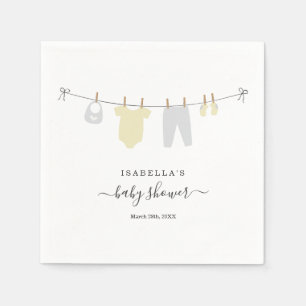 Servilleta De Papel Amarillo neutral personalizado del género de Baby