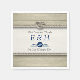 Servilleta De Papel Amarrando La Boda De Playa Rustica Knot