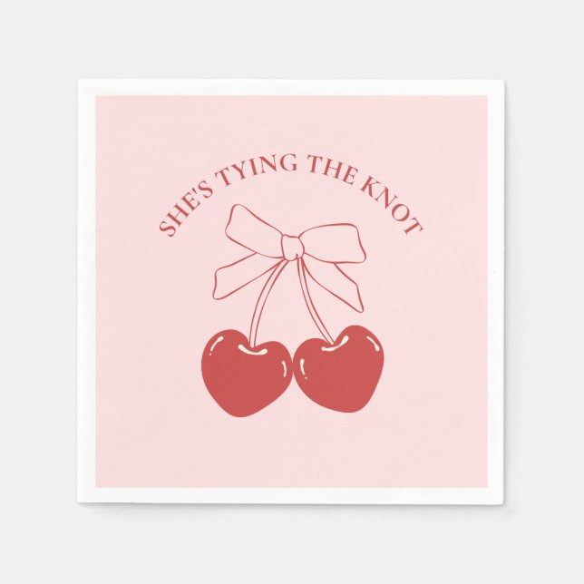 Servilleta De Papel Amarrando las servilletas de papel de coqueta rosa (Anverso)