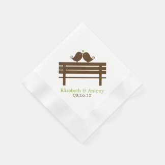 Servilleta De Papel Amas de amor en el banco de parques {verde}