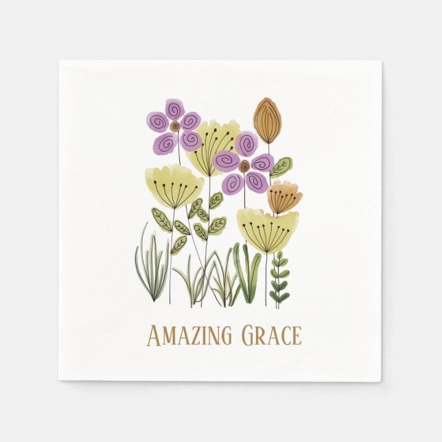 Servilleta De Papel Amazing Grace Wildflowers (Anverso)