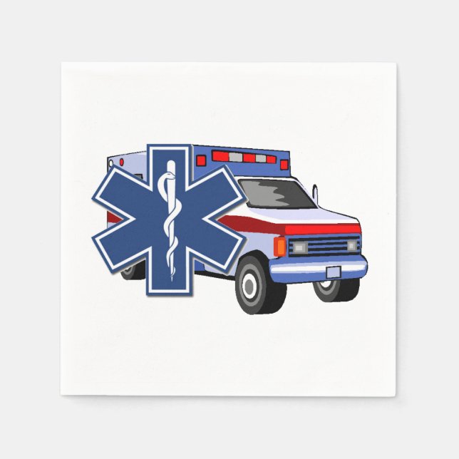 Servilleta De Papel Ambulancia EMS (Anverso)