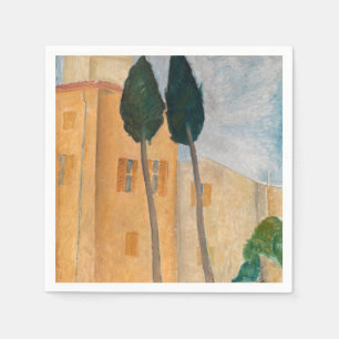 Servilleta De Papel Amedeo Modigliani - Cypreses y casas en Cagnes