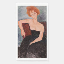 Amedeo Modigliani - Vestido nocturno Chica pelirro