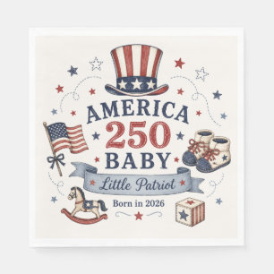 Servilleta De Papel América 250 Bebé / Pequeño Patriota