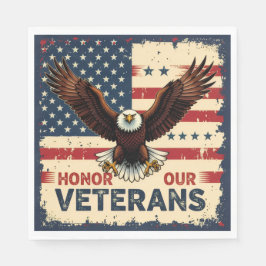 Servilleta De Papel American Eagle Honor Our Veterans Napkins