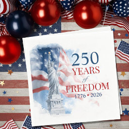 Servilleta De Papel America's Semiquincentennial 250 Years Freedom