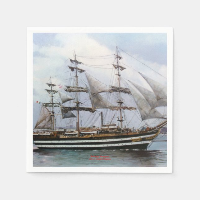Servilleta De Papel Amerigo Vespucci (Anverso)