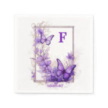 Amethyst Wings Boda Napkin