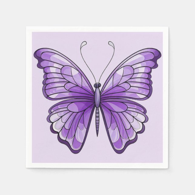Servilleta De Papel Amethyst Wings Paper Napkin (Anverso)