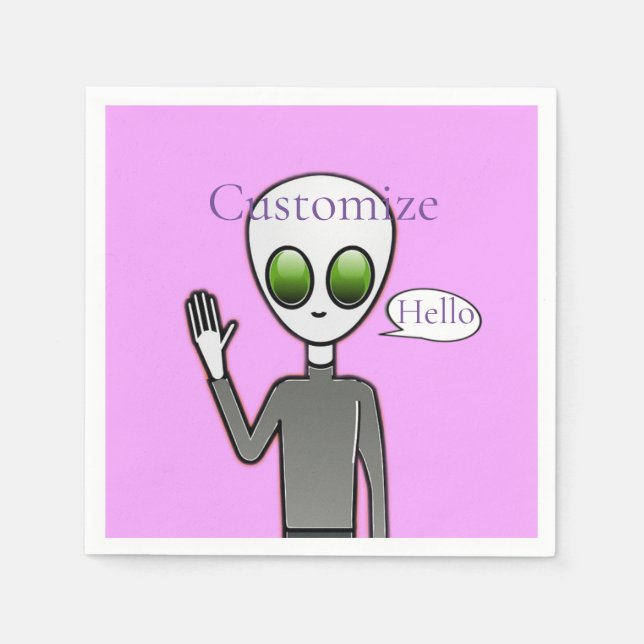 Servilleta De Papel Amigable Waving Alien Thunder_Cove (Anverso)