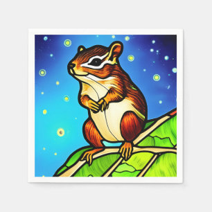 Servilleta De Papel Amigo de Chipmunk, malhumorado y juguetón