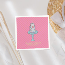 Servilleta De Papel Amigo divertido Pastel de cumpleaños Rosado calien