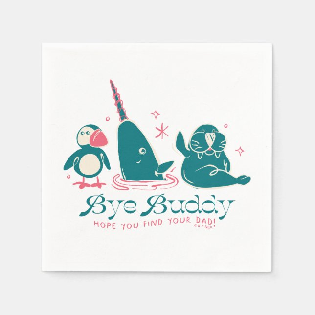 Servilleta De Papel Amigos Animales - Adiós, Buddy, espero que encuent (Anverso)