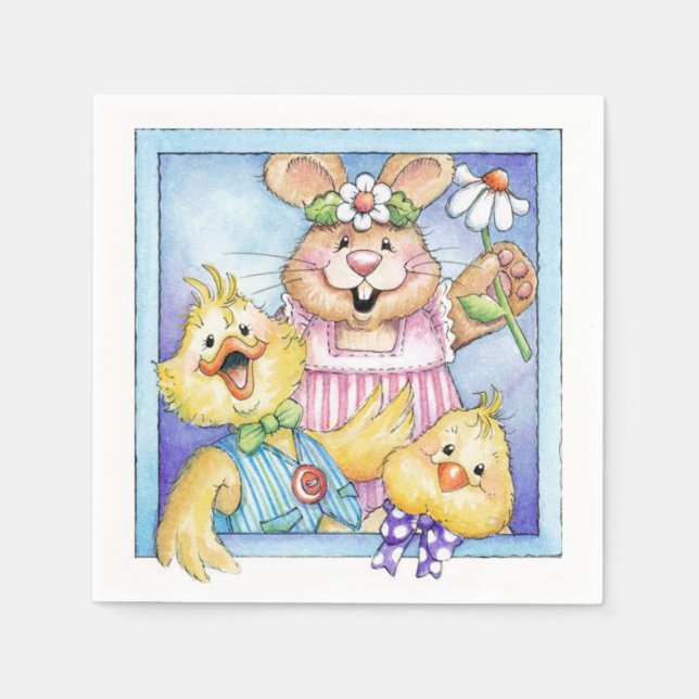 Servilleta De Papel Amigos de Pascua - Toallas de papel (Anverso)