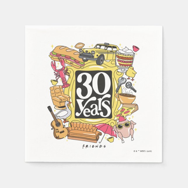 Servilleta De Papel AMIGOS™ | Gráfico de 30 años (Anverso)