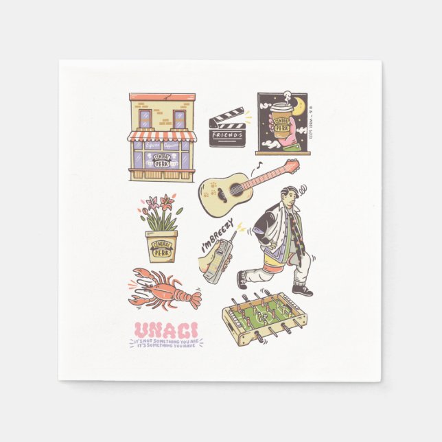 Servilleta De Papel AMIGOS™ | Gráfico de iconos Personalizados (Anverso)