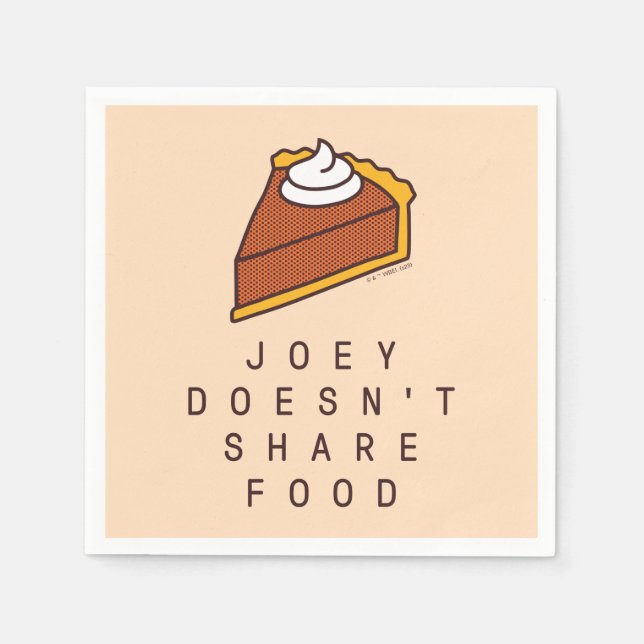 Servilleta De Papel AMIGOS™ | Joey no comparte comida (Anverso)