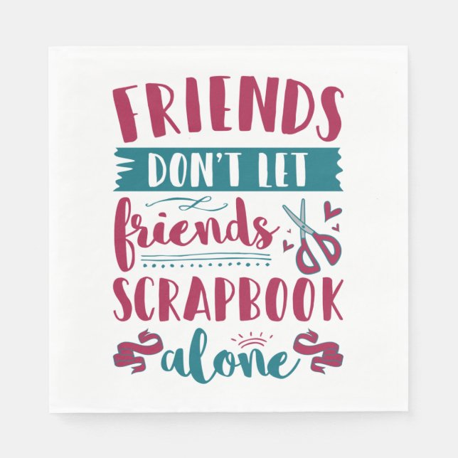 Servilleta De Papel Amigos no permiten que los amigos escriban solo (Anverso)