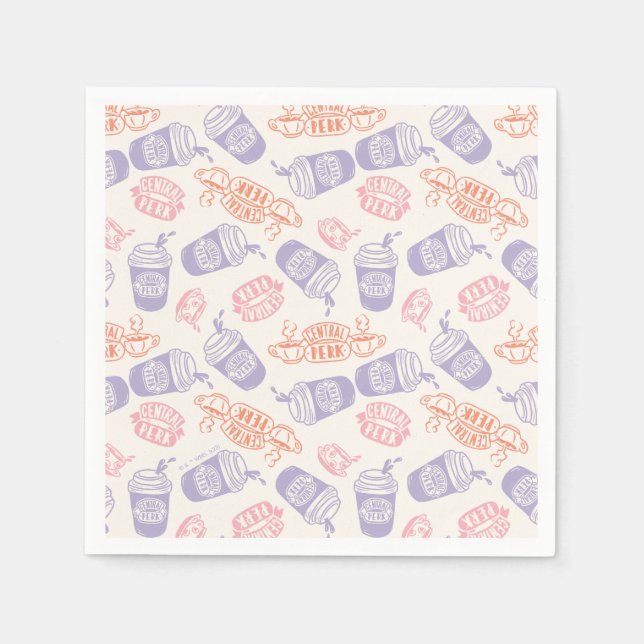 Servilleta De Papel AMIGOS™ | Patrón de Perk Central de Pastel (Anverso)