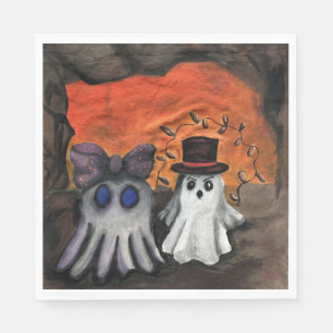 Servilleta De Papel Amigos Pequeños Espeluznantes Fantasmas Lindos Hal