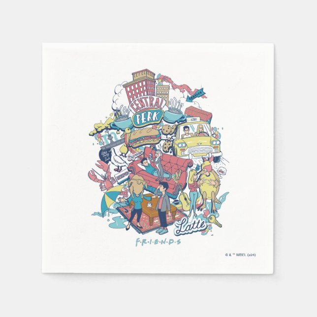 Servilleta De Papel AMIGOS™ | Personalizado Collage (Anverso)