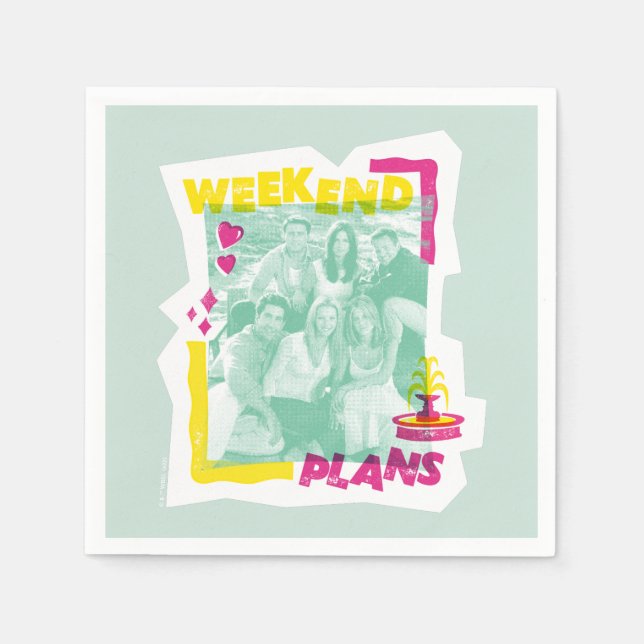 Servilleta De Papel AMIGOS™ | Planes de fin de semana (Anverso)