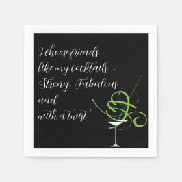 Servilleta De Papel Amigos y cócteles - Calabazas de cócteles divertid