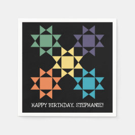 Servilleta De Papel Amish Quilt Blocks Personalizados Quilting Themed