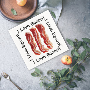 Servilleta De Papel Amo a Bacon