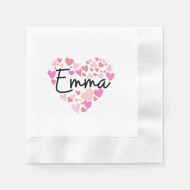 Servilleta De Papel Amo a Emma (Anverso)