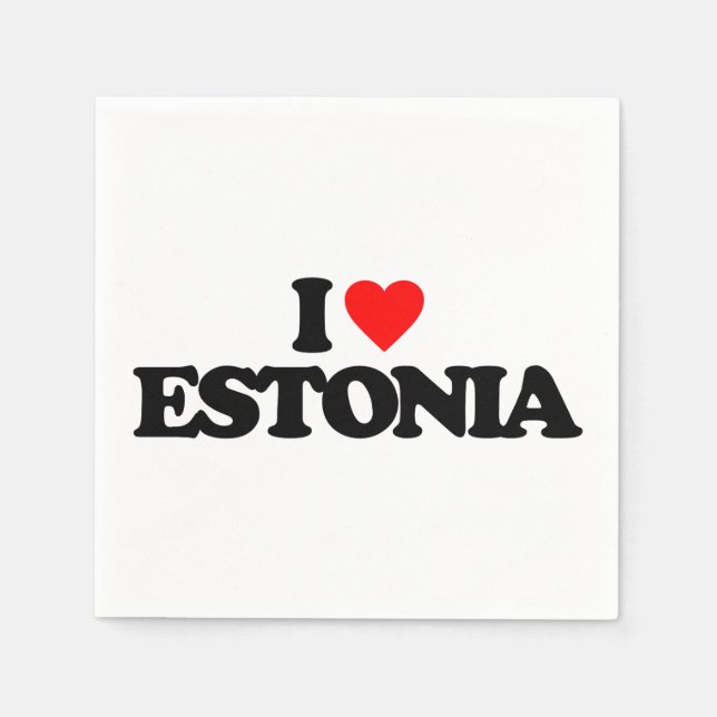 SERVILLETA DE PAPEL AMO A ESTONIA (Anverso)