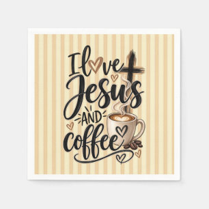Servilleta De Papel Amo a Jesús y el café
